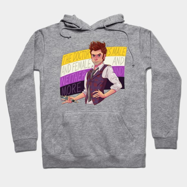 Nonbinary Doctor Who - Fourteenth Doctor Hoodie by inhonoredglory